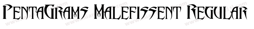 PentaGrams Malefissent Regular字体转换